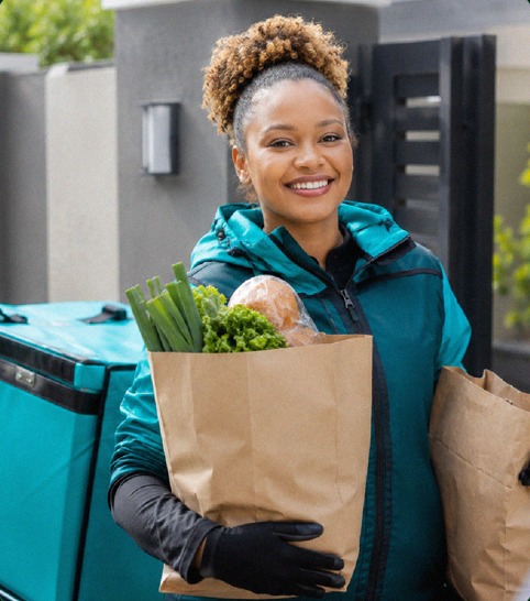 South African delivery worker